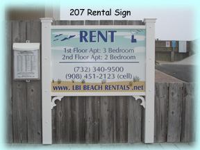 Our Rental Sign In Front Of 207
